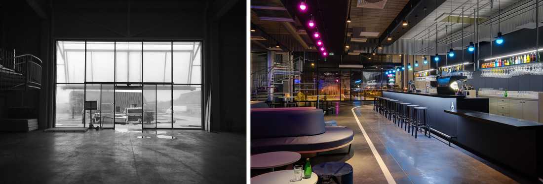 Projet d'architecture commerciale : aménagement d'un bar bowling par un architecte d'intérieur