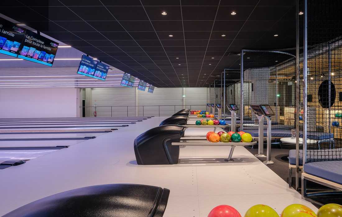 Design intérieur d'un bowling à Bruxelles